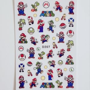 ⭐4/$15 Super Mario Crew Nail Art Stickers